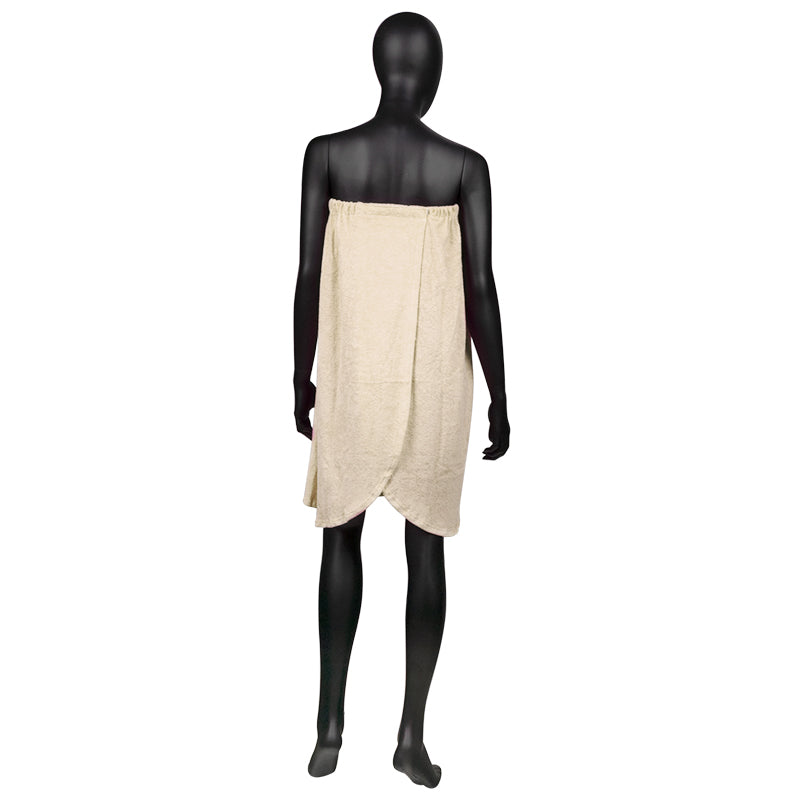 Cotton Wrap Towel Robe for Beauty Treatments Creamy