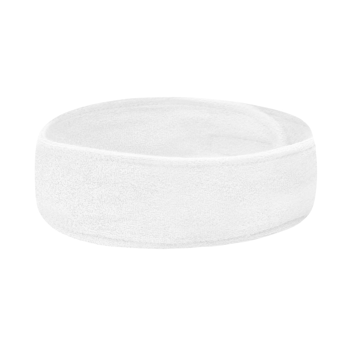 Cosmetic Headband High-Quality Terry Fabric White