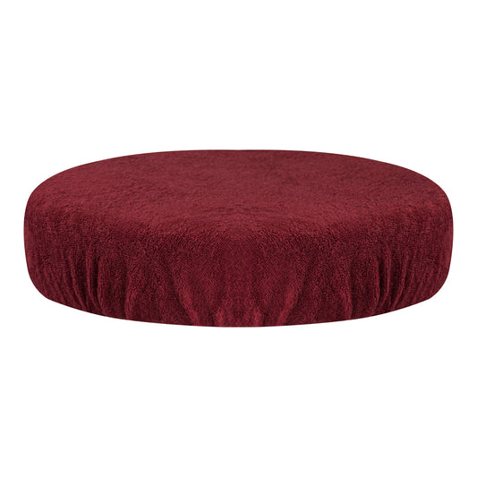 Beauty Stool Elastic Cover 30-35cm Terry Fabric Burgundy