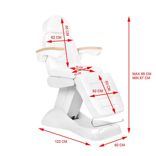 ActiveShop Electric Cosmetic Chair Lux White / Beech 3m