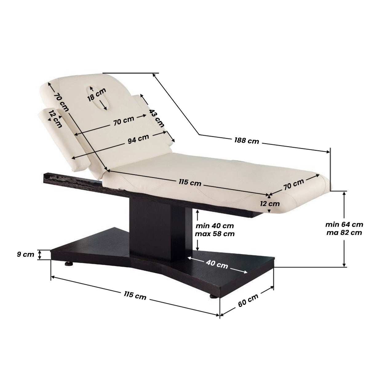 Azzurro Spa Cosmetic Bed 805 1 Strong Venge / Latte