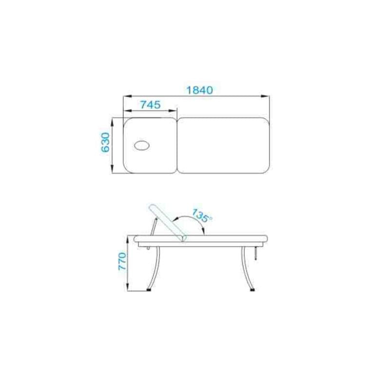 Azzurro Massage Bed 328 White