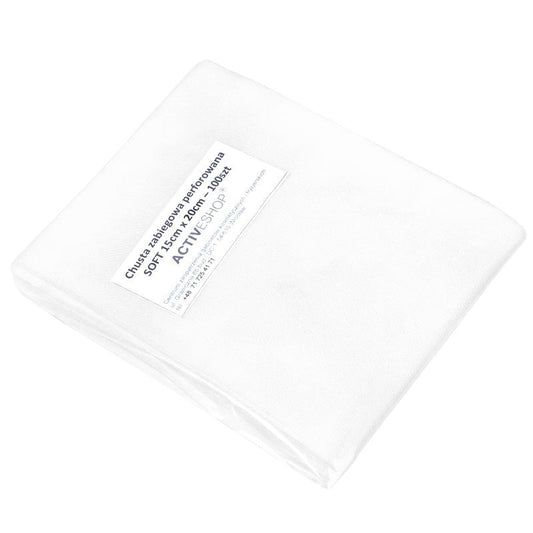 ACTIVESHOP Disposable surgical scarves, perforated, 100 pieces 15x20 cm white