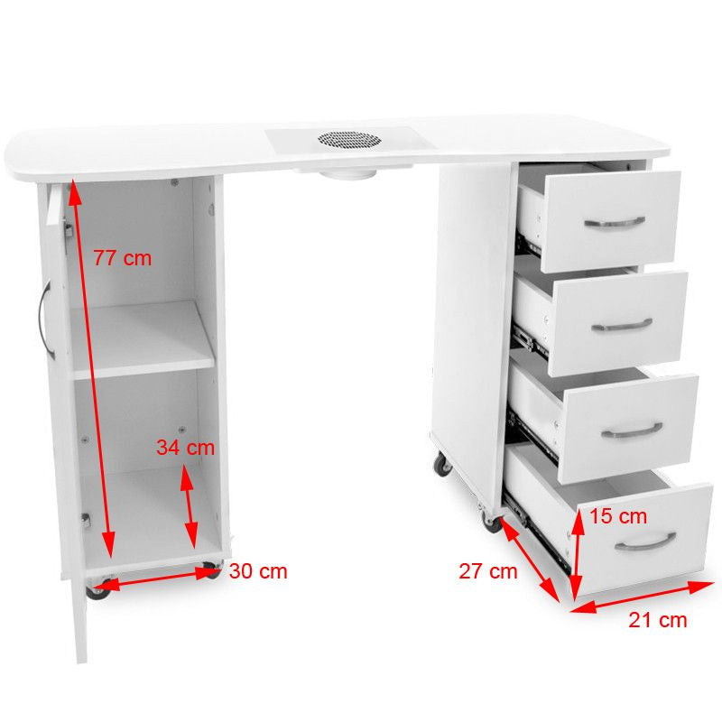 ACTIVESHOP Desk 2027 with two white cabinets