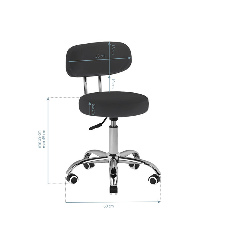 ACTIVESHOP Cosmetic stool for pedicure a-007 black