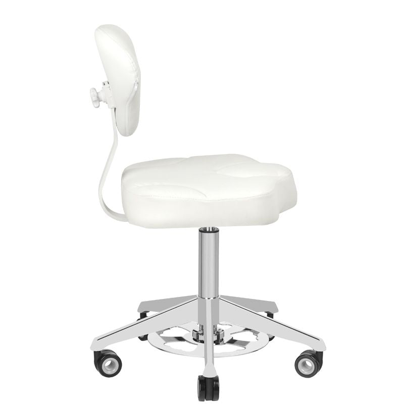 Azzurro 156f bump-up white cosmetic stool