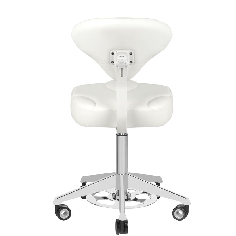 Azzurro 156f bump-up white cosmetic stool