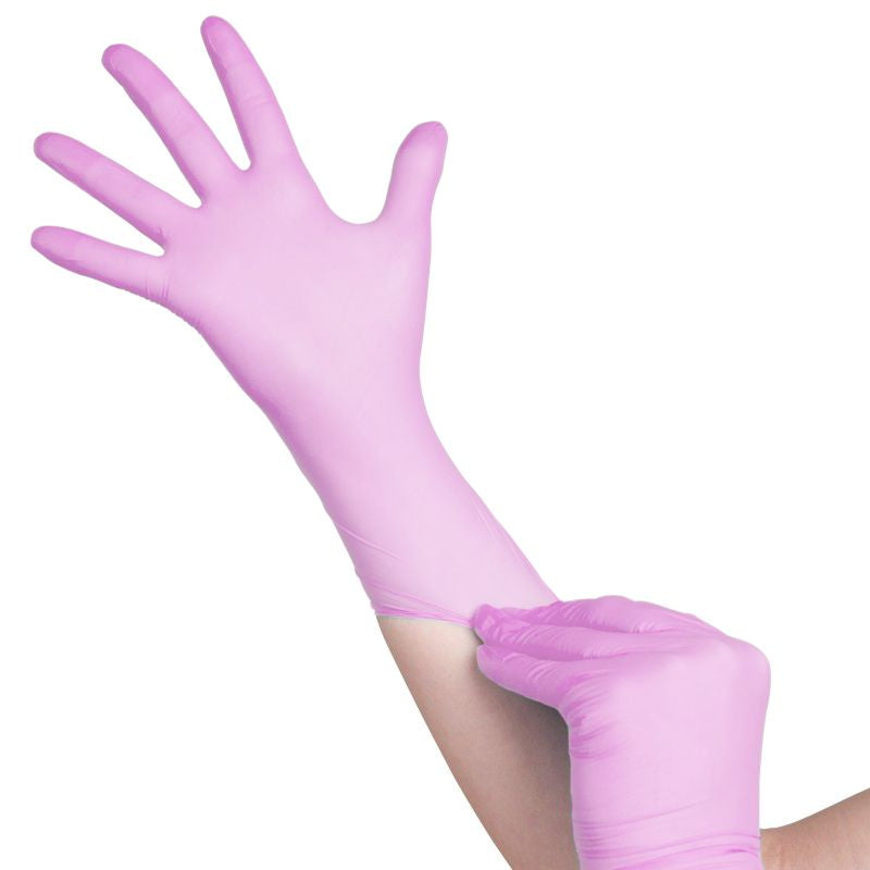 All4med Disposable Diagnostic Nitrile Gloves Pink