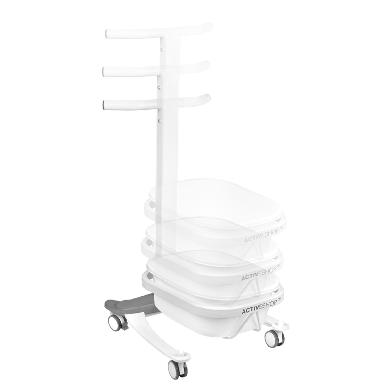 ACTIVESHOP Comfort pedicure tray on wheels with lift function