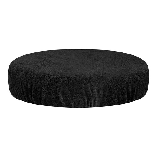 Beauty Stool Elastic Cover 30-35cm Terry Fabric Black