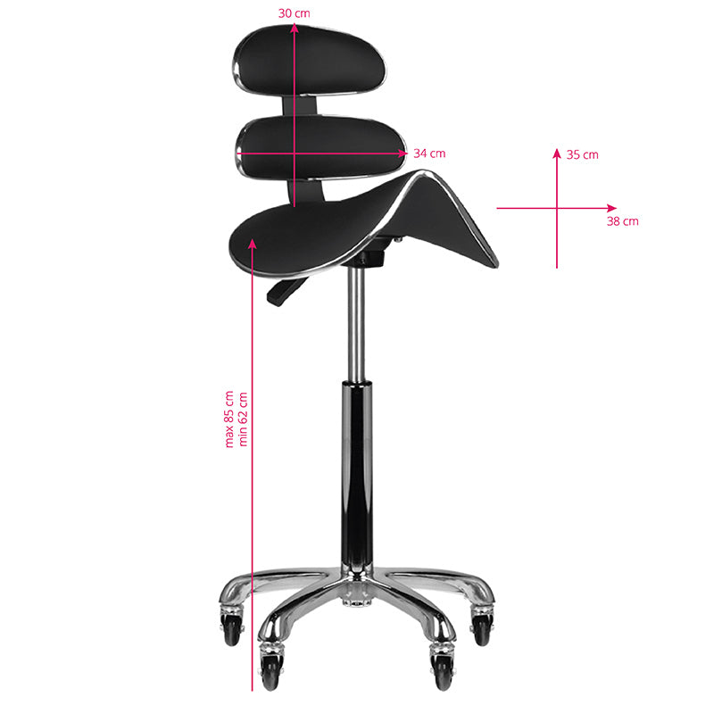 ACTIVESHOP Roll speed am-880 black high cosmetic stool