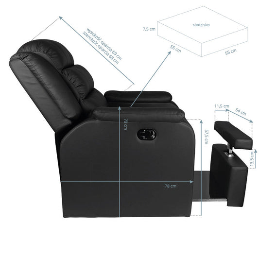 ActiveShop Spa Chair for Pedicure Hilton Black