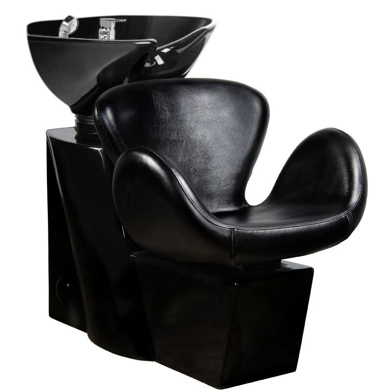 Gabbiano Amsterdam Hair Wash Unit Black with Black Bowl