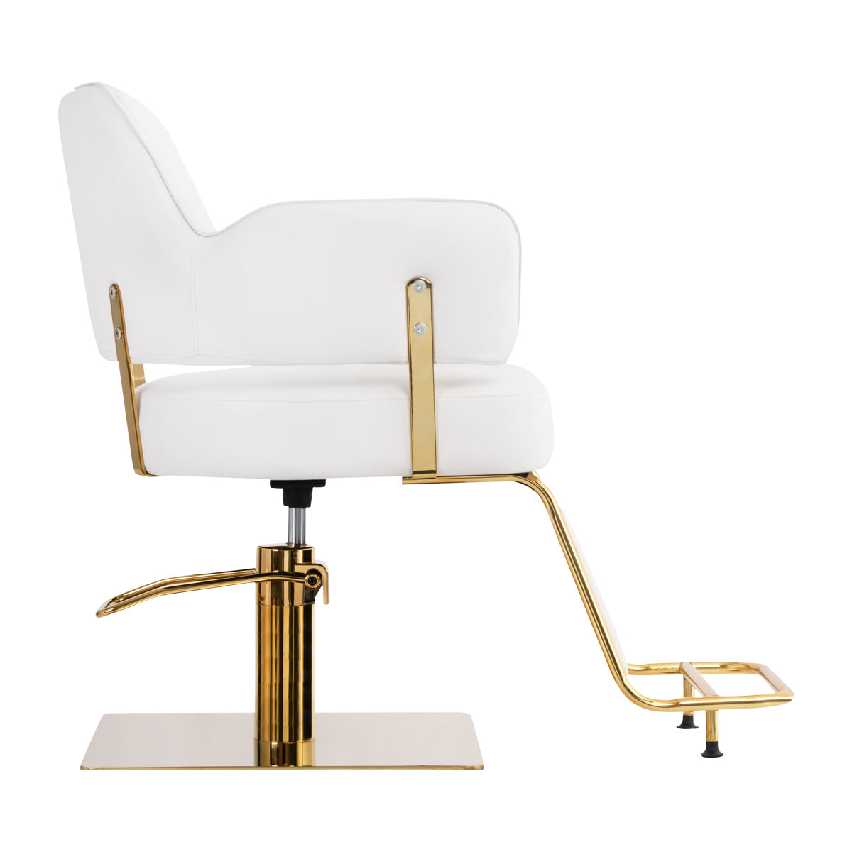 GABBIANO HAIRDRESSING CHAIR LINZ WHITE GOLD