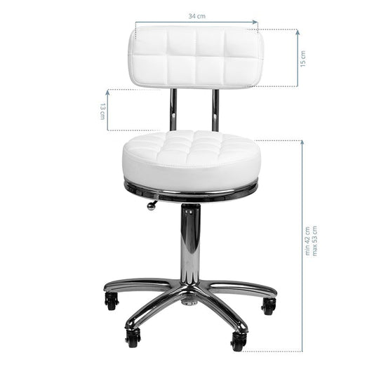 ACTIVESHOP Cosmetic stool am-877 white