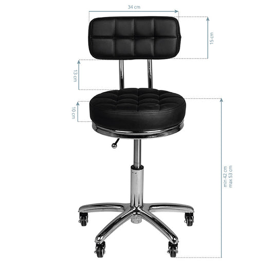 ACTIVESHOP Cosmetic stool am-877 black