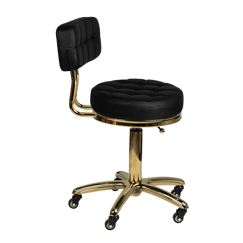 ActiveShop Cosmetic Stool Gold AM-961 Black