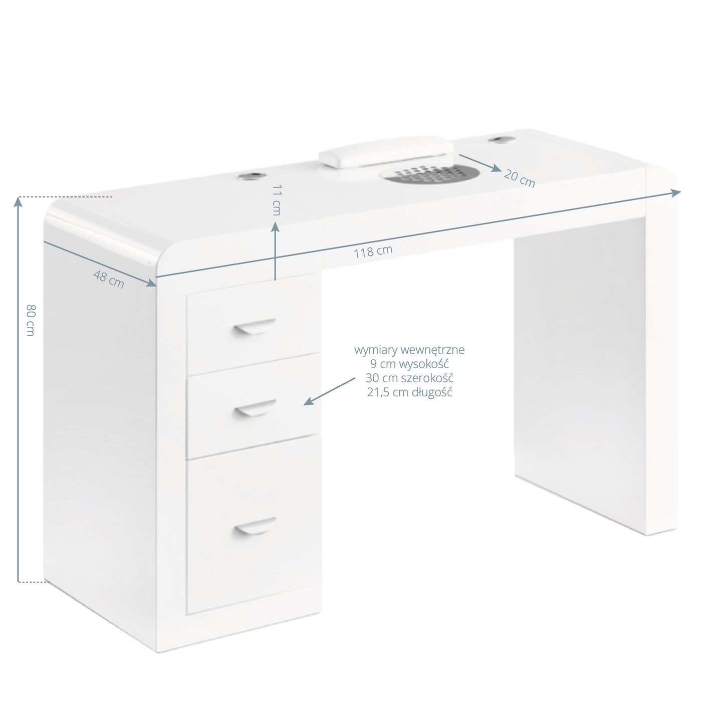 ActiveShop Cosmetic Desk 312 White