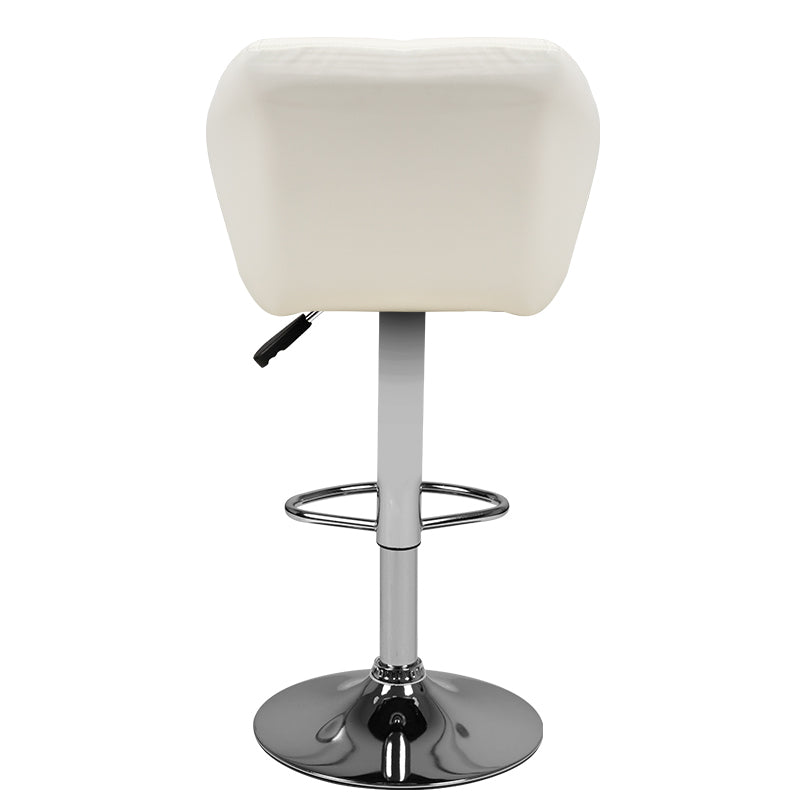 ActiveShop Reception Bar Stool M01 Quilted Adjustable White