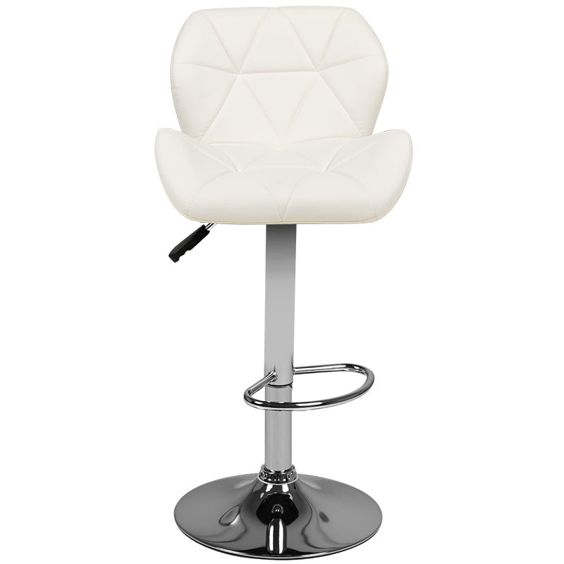 ActiveShop Reception Bar Stool M01 Quilted Adjustable White