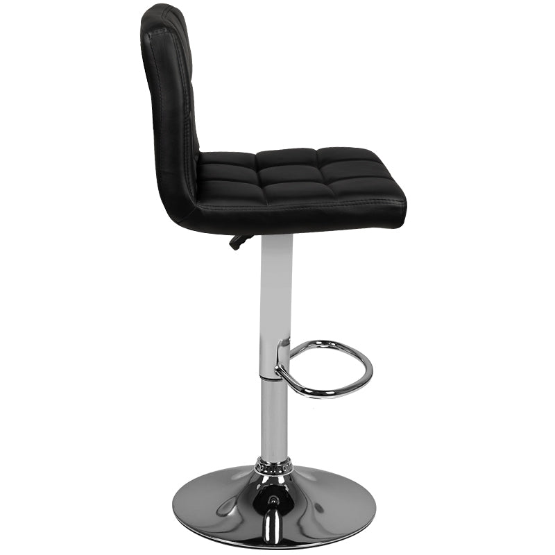 ActiveShop Reception Bar Stool M06 Quilted Adjustable Black