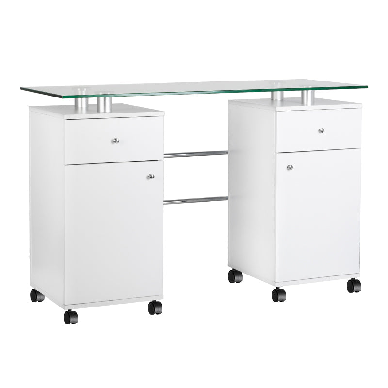 ACTIVESHOP Cosmetic desk glass mt-33 white