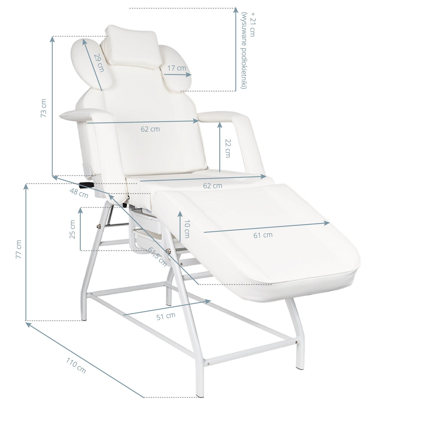 ACTIVESHOP Ivette eyelash treatment chair gray