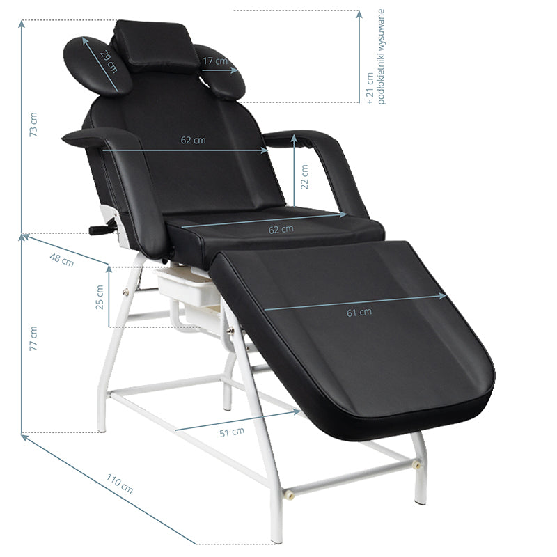 ACTIVESHOP Treatment chair for eyelashes ivette black