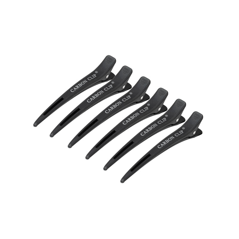 ACTIVESHOP Hairdressing clamps carbon e-15 10 pcs 11.5 cm black