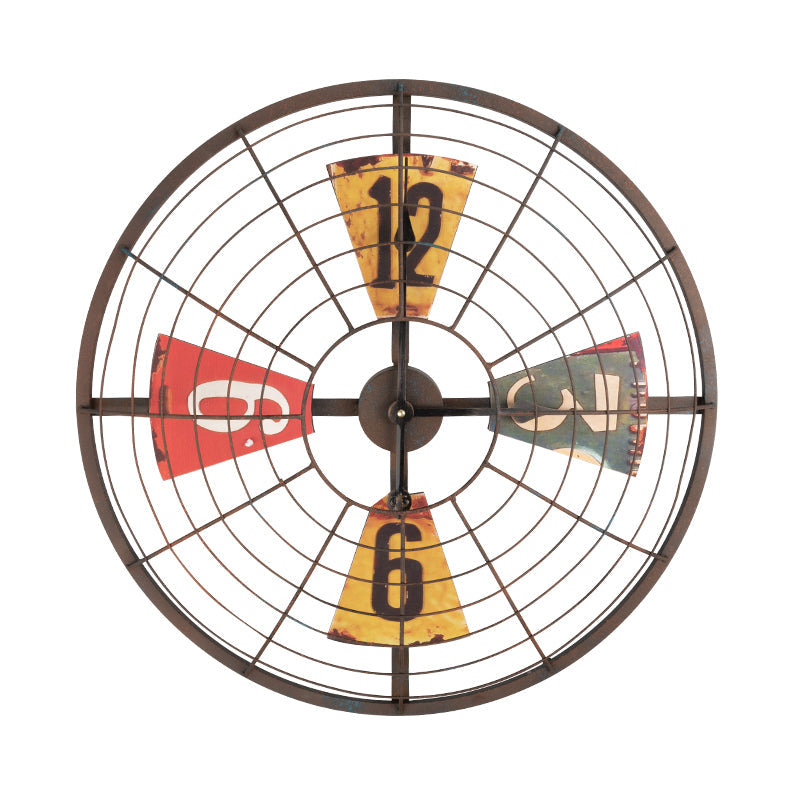 Barber Shop Decoration Clock Fan Theme