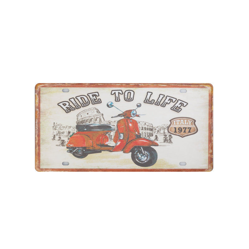 Decorative Plaque for Barber Shop & Tattoo Salon 620 'Ride to Life'