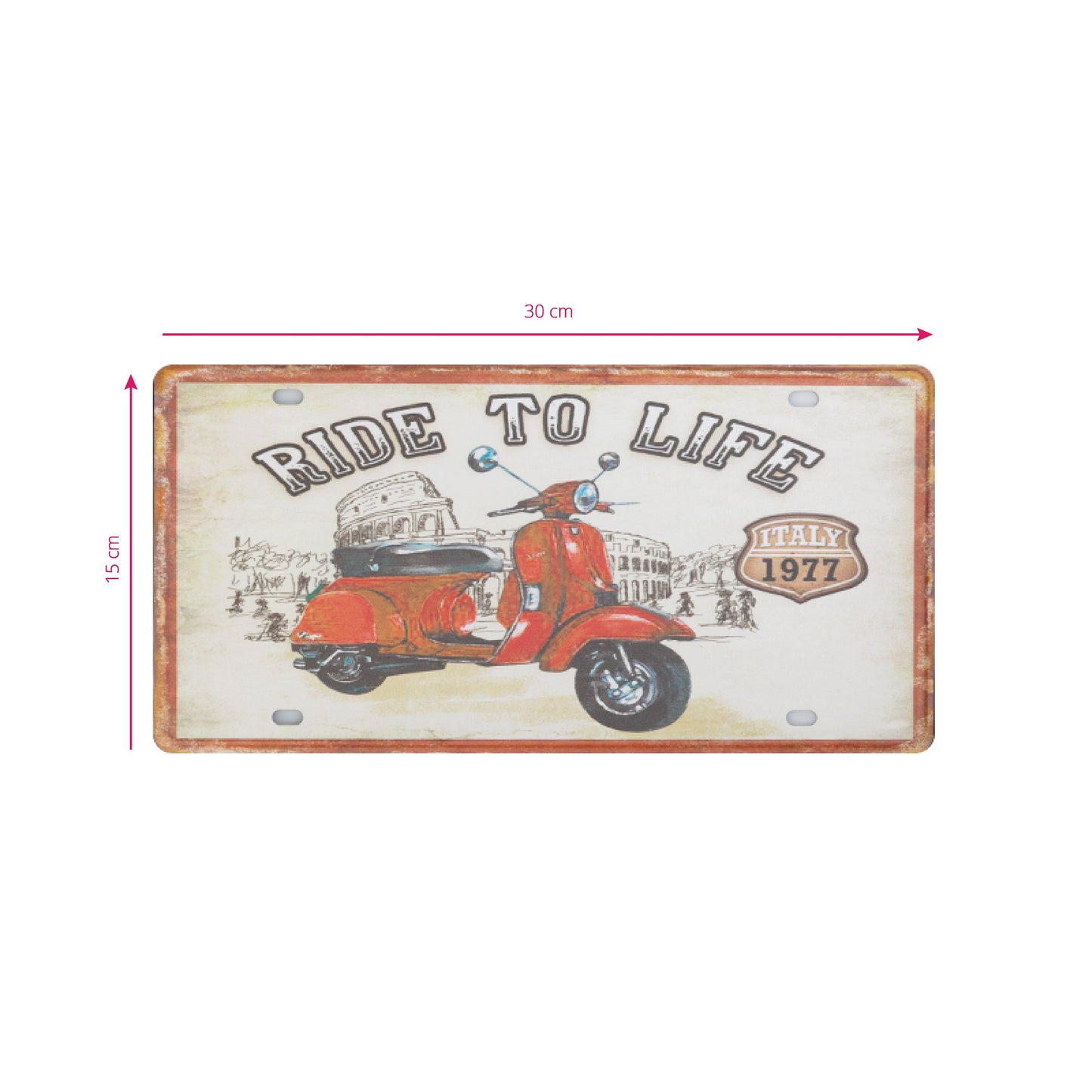 Decorative Plaque for Barber Shop & Tattoo Salon 620 'Ride to Life'