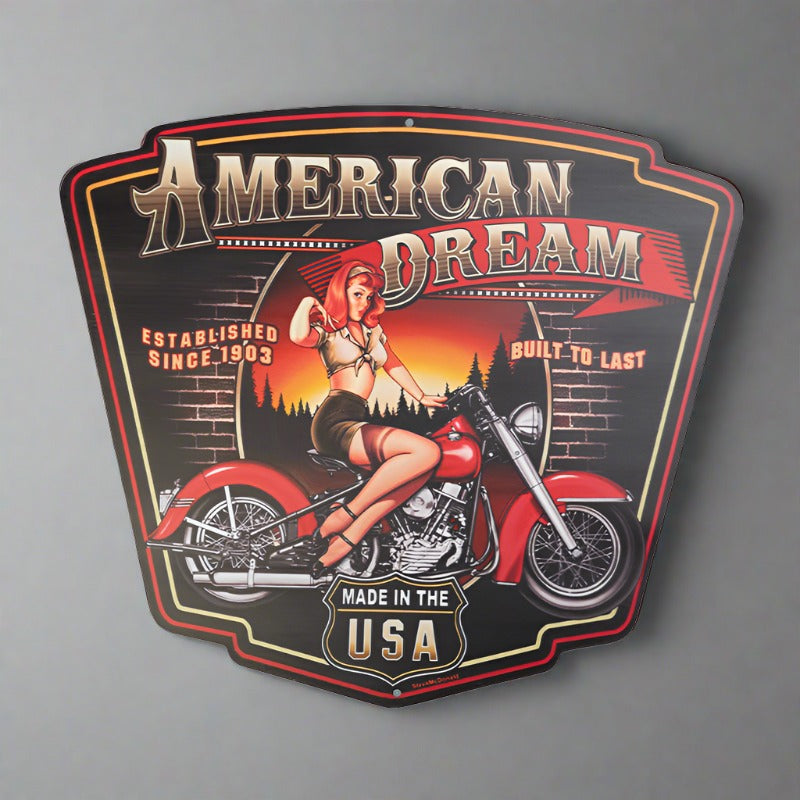 Barber Shop & Tattoo Studio Decorative Board N169 'American Dream'