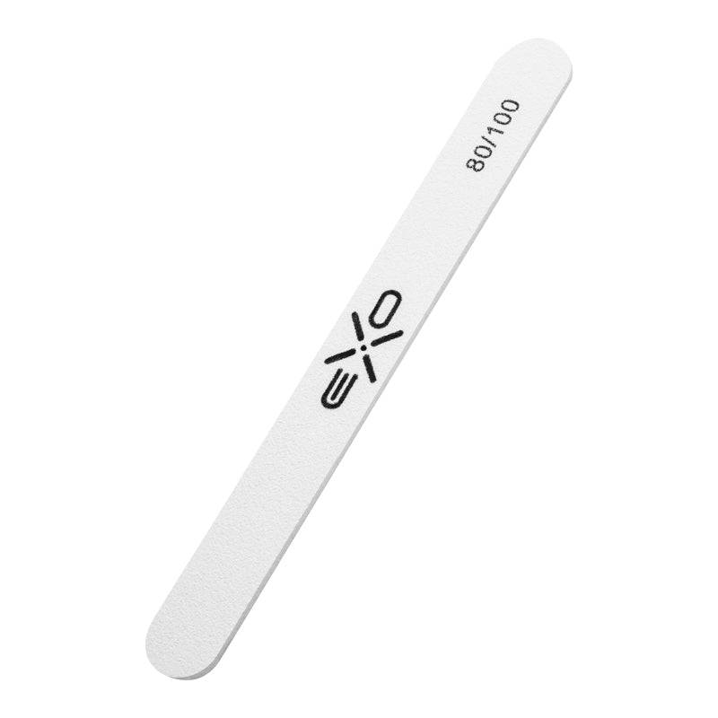 Exo Straight Nail File 80/100 Grit - 10 Pcs Professional Pack