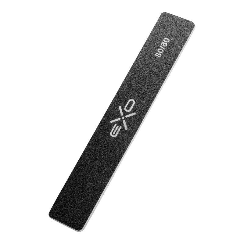 Exo Wide Straight Nail File 80/80 Grit - 10 Pcs Professional Pack