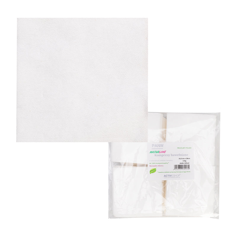 ACTIVESHOP COTTON COMPRESSES NATURLINE 150G 16.5cm x18cm