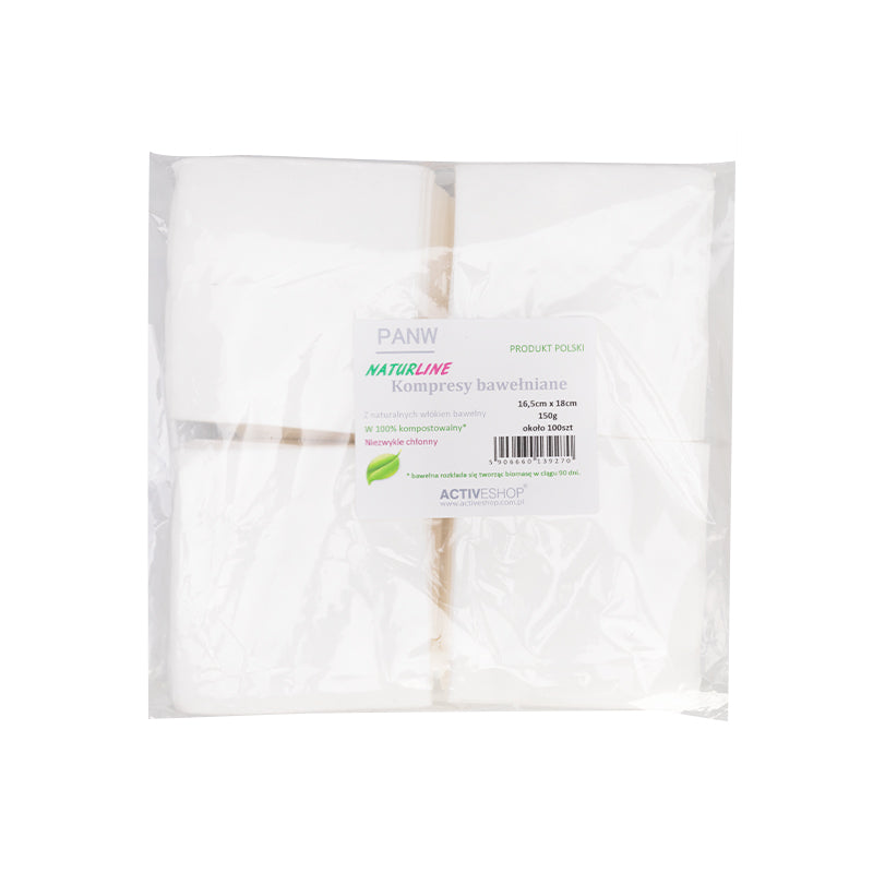 ACTIVESHOP COTTON COMPRESSES NATURLINE 150G 16.5cm x18cm