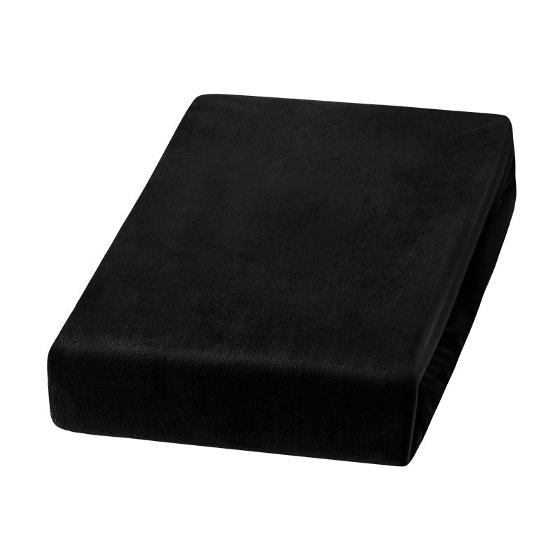 Beauty Chair / Bed Sheet Elastic Cover 70cm x 190cm Velour Black