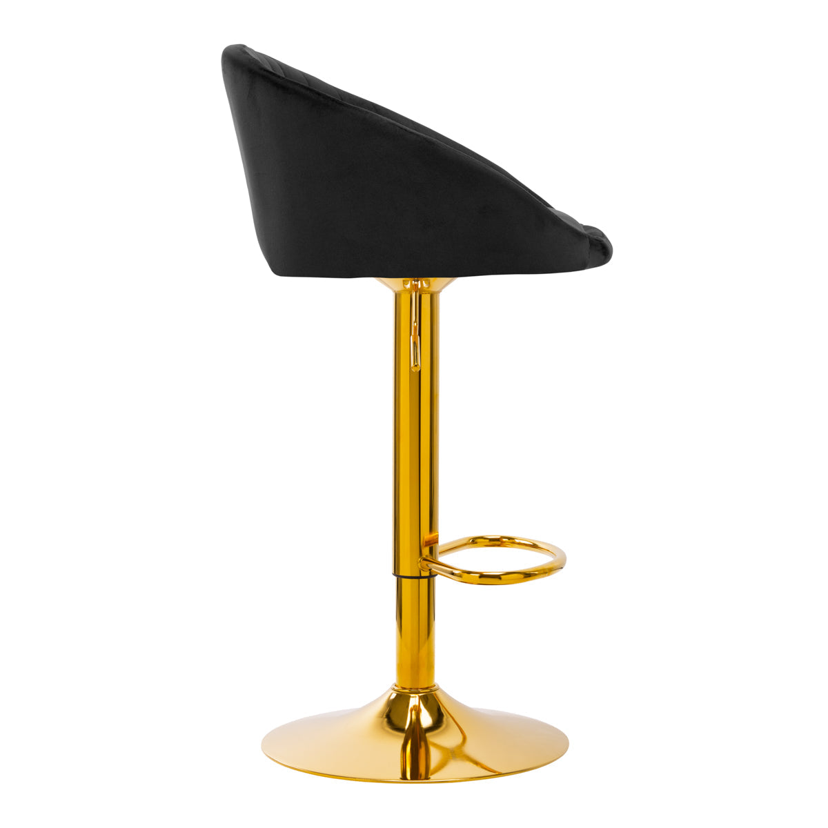 Bar stool QS-B16G VELVET BLACK