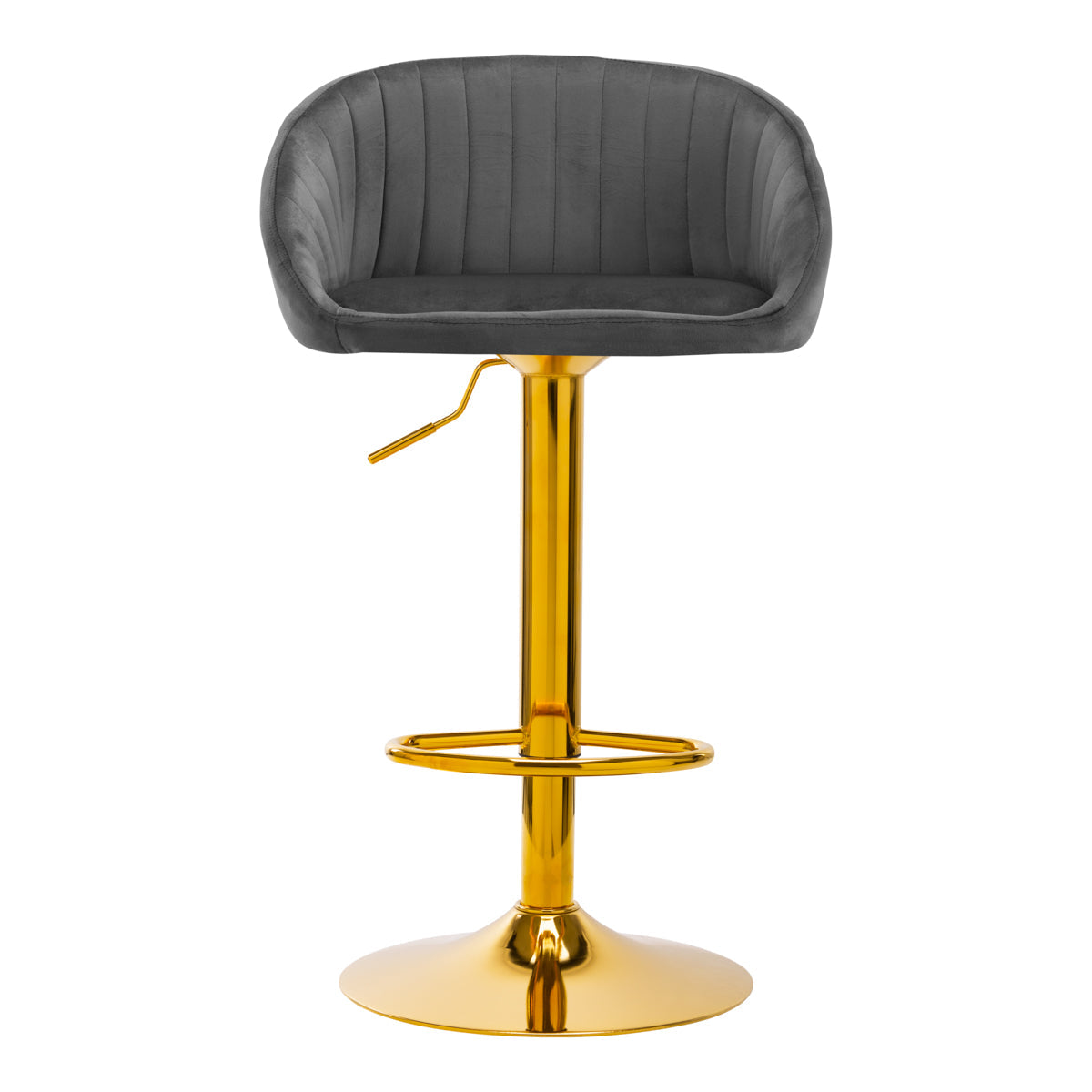 Bar stool QS-B16G VELVET GRAY