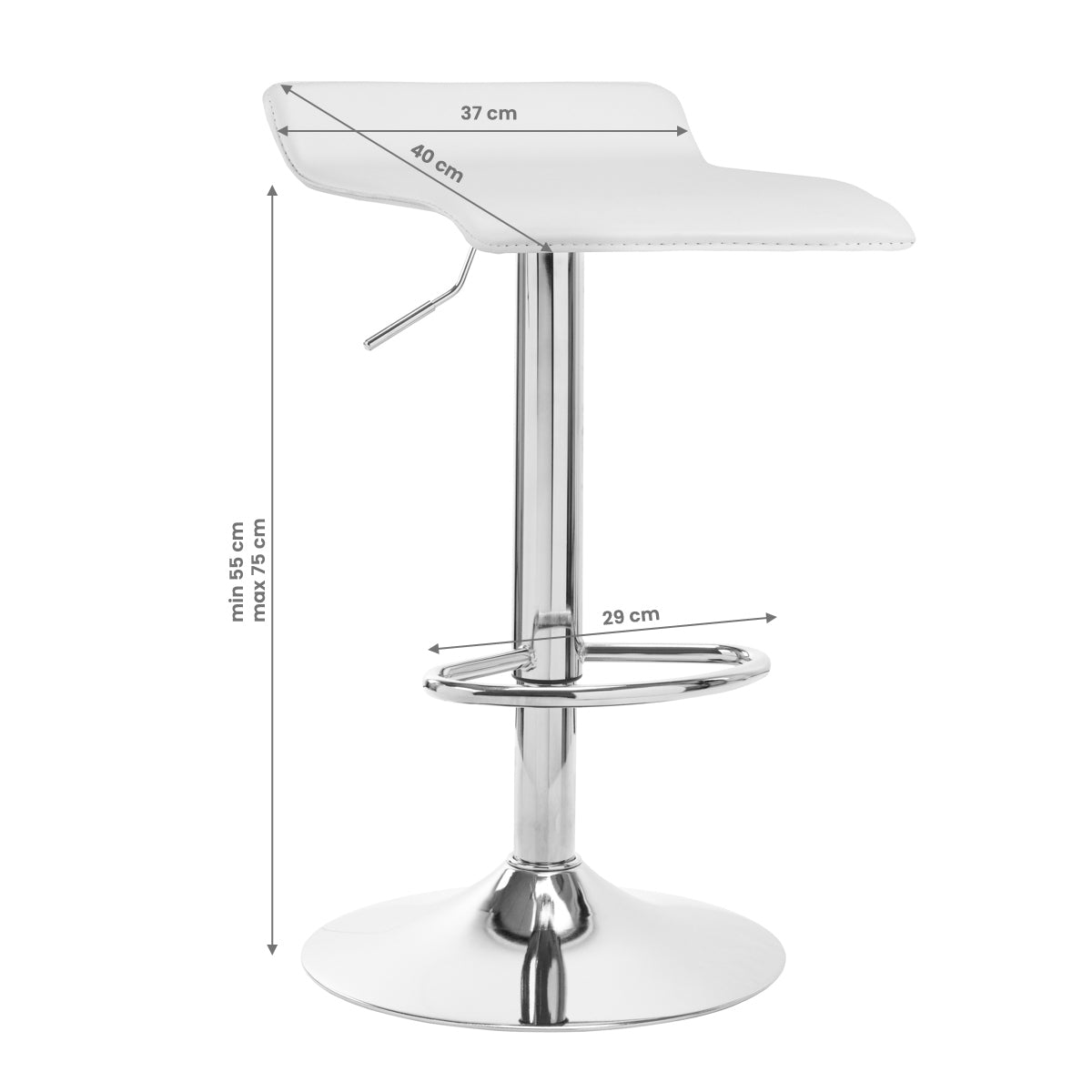 BAR STOOL QS-B08 WHITE