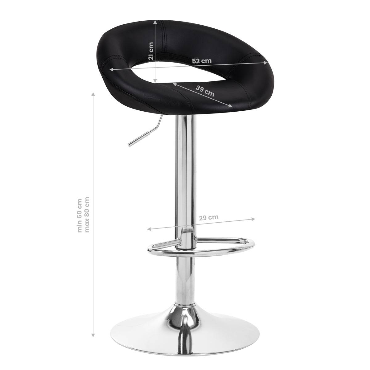 ACTIVESHOP BAR STOOL QS-B10 BLACK