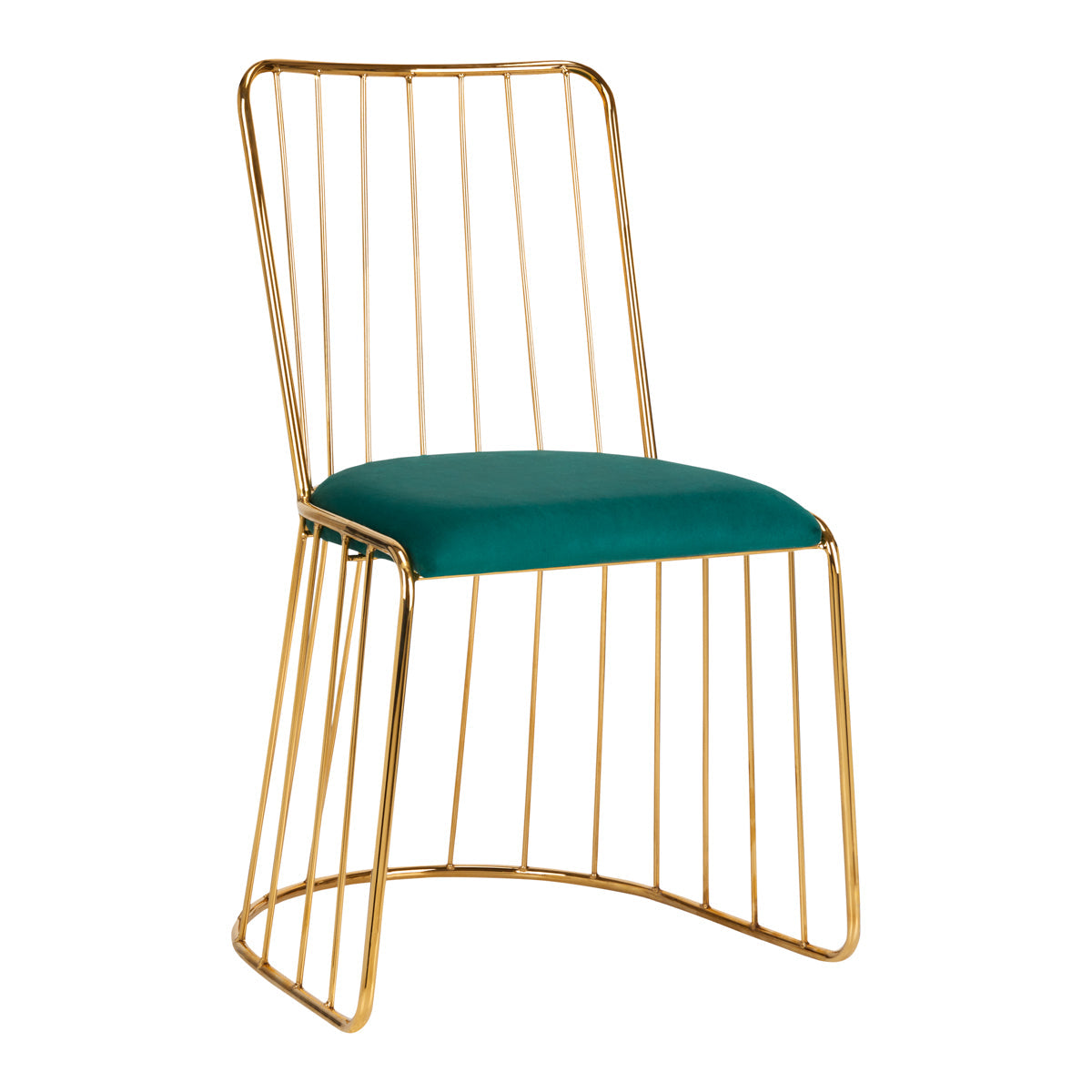 ACTIVESHOP CHAIR VELVET QS-M00 GOLD GREEN