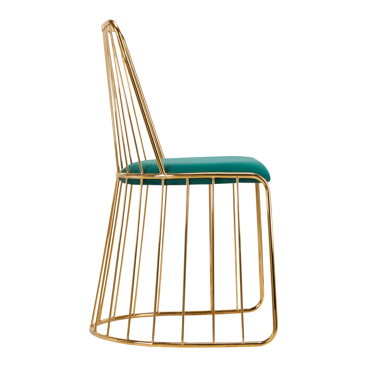 ACTIVESHOP CHAIR VELVET QS-M00 GOLD GREEN