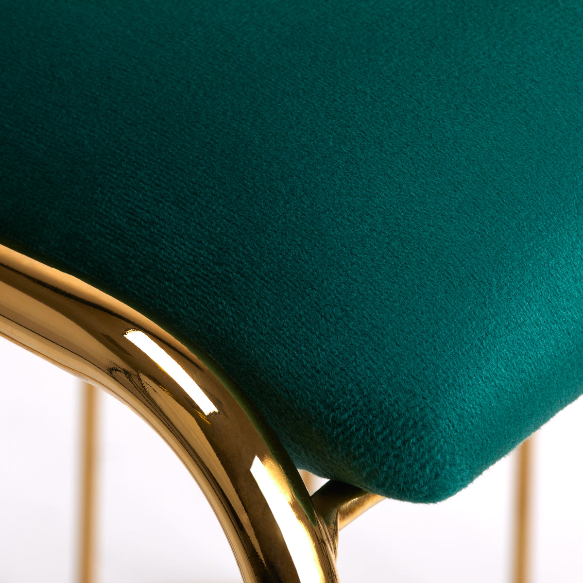 ACTIVESHOP CHAIR VELVET QS-M00 GOLD GREEN