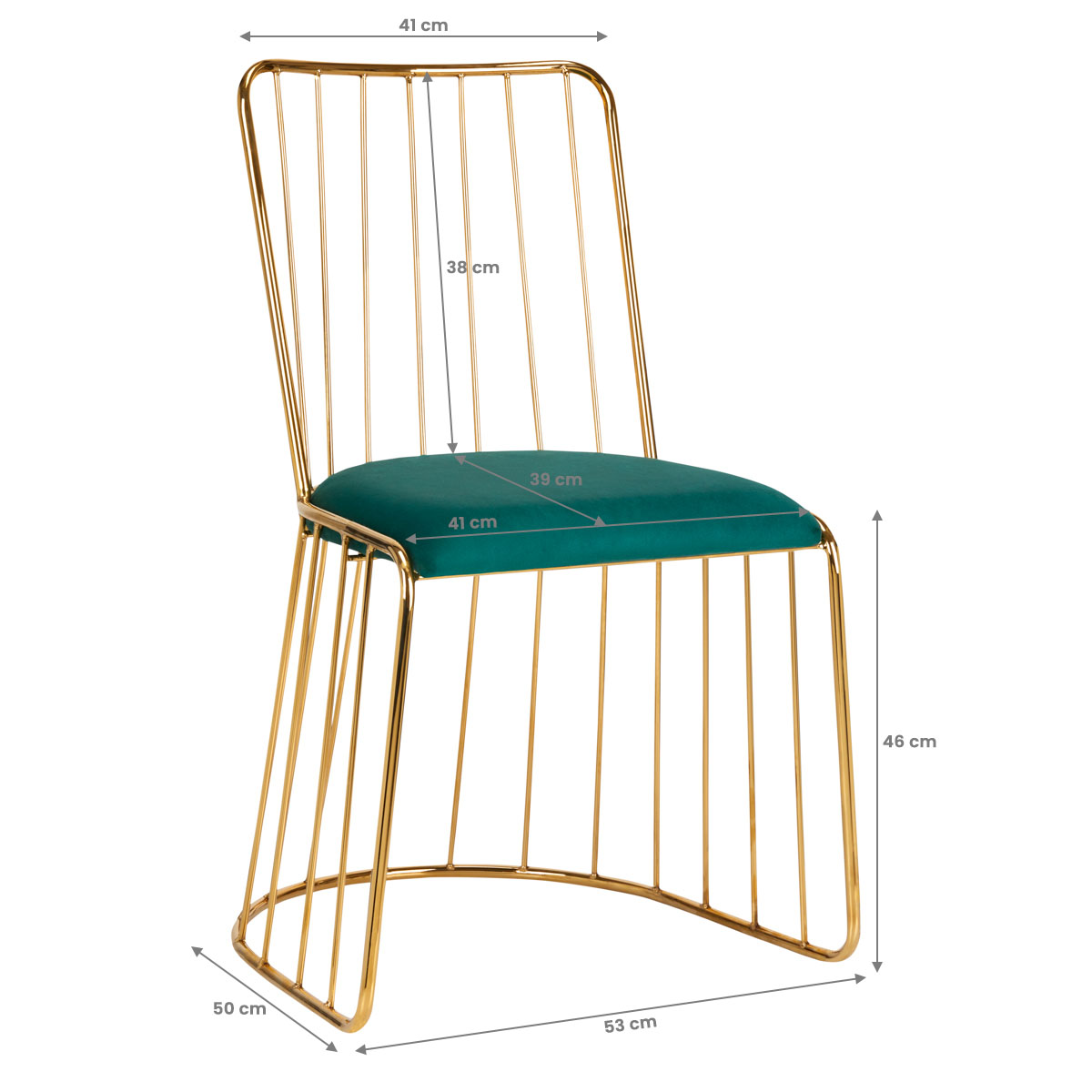 ACTIVESHOP CHAIR VELVET QS-M00 GOLD GREEN