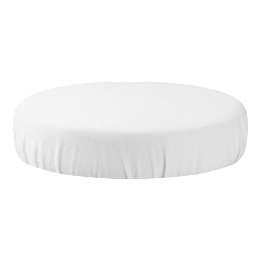 Beauty Stool Elastic Cover 35-40cm Velour White