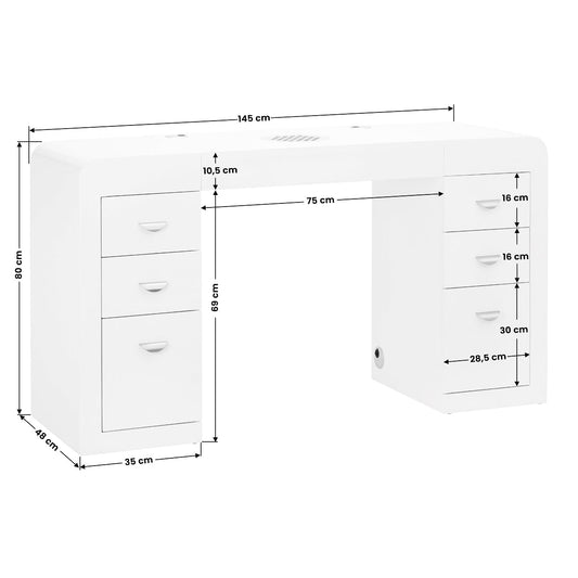 ActiveShop Cosmetic Desk 314 White