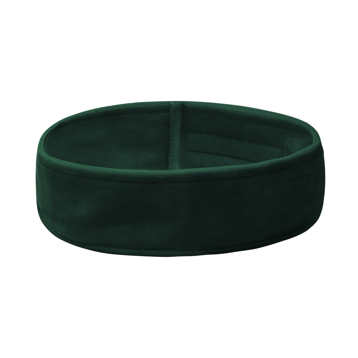 Cosmetic Treatments Headband Premium Velour Fabric Bottle Green