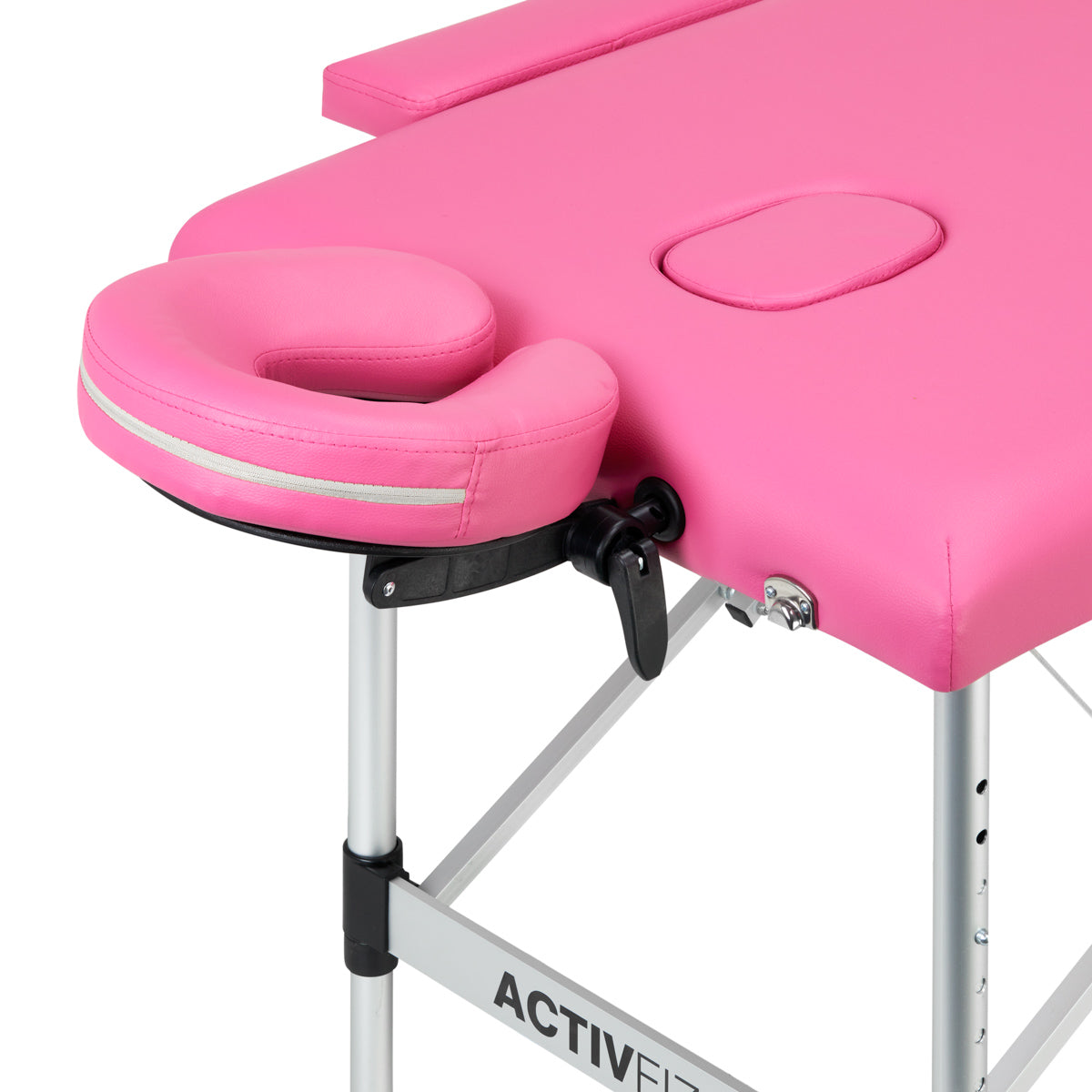 Folding massage table aluminum Activ Fizjo comfort 2 segment pink